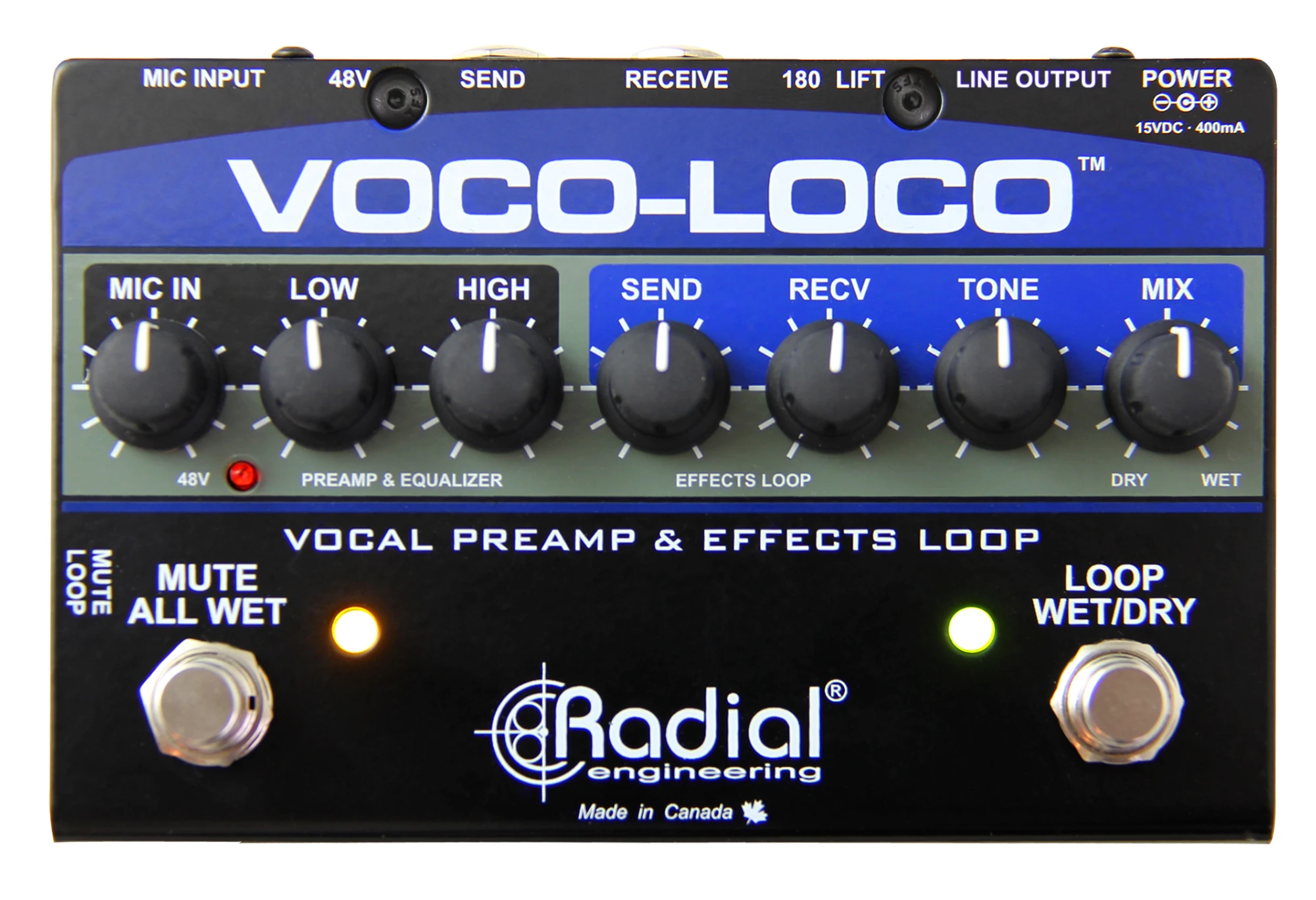 Radial VocoLoco Effects Switcher for Voice or Instrument